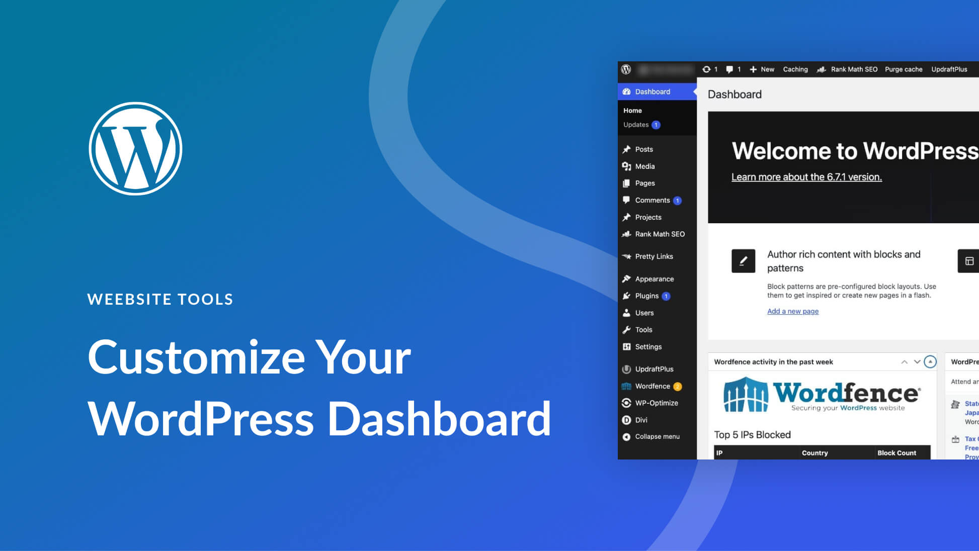 customize wordpress dashboard featured image